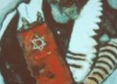 Rabbi mit Torarolle von Marc Chagall