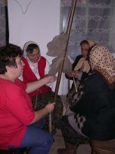 Frauen spinnen, Fest im Oktober 2003, Gruppe aus Lüneburg